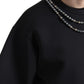 Embellished Neckline Casual T-Shirt