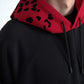 Black Red Leopard Print Men Hoodie Sweater