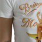 White Bring Me To The Moon T-shirt Top