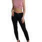 Pink Crew Neck Cropped Sleeveless Tank Top
