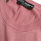 Pink Crew Neck Cropped Sleeveless Tank Top