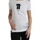 White Black Roses Crewneck Cotton T-shirt