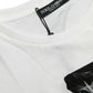 White Black Roses Crewneck Cotton T-shirt