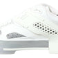 Elegant White Leather Low Top Sneakers