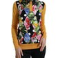 Multicolor Patchwork Cashmere Henley Sweater