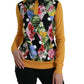 Multicolor Patchwork Cashmere Henley Sweater