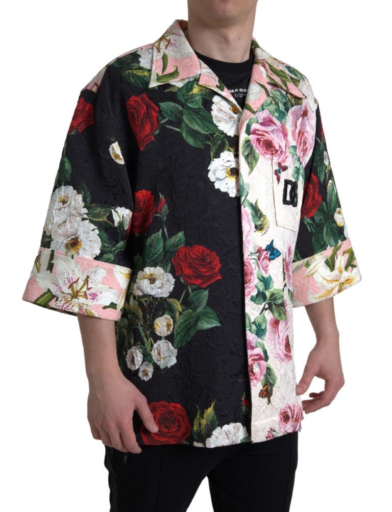 Elegant Floral Print Casual Shirt