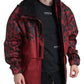 Red Leopard Hooded Rain Coat Jacket