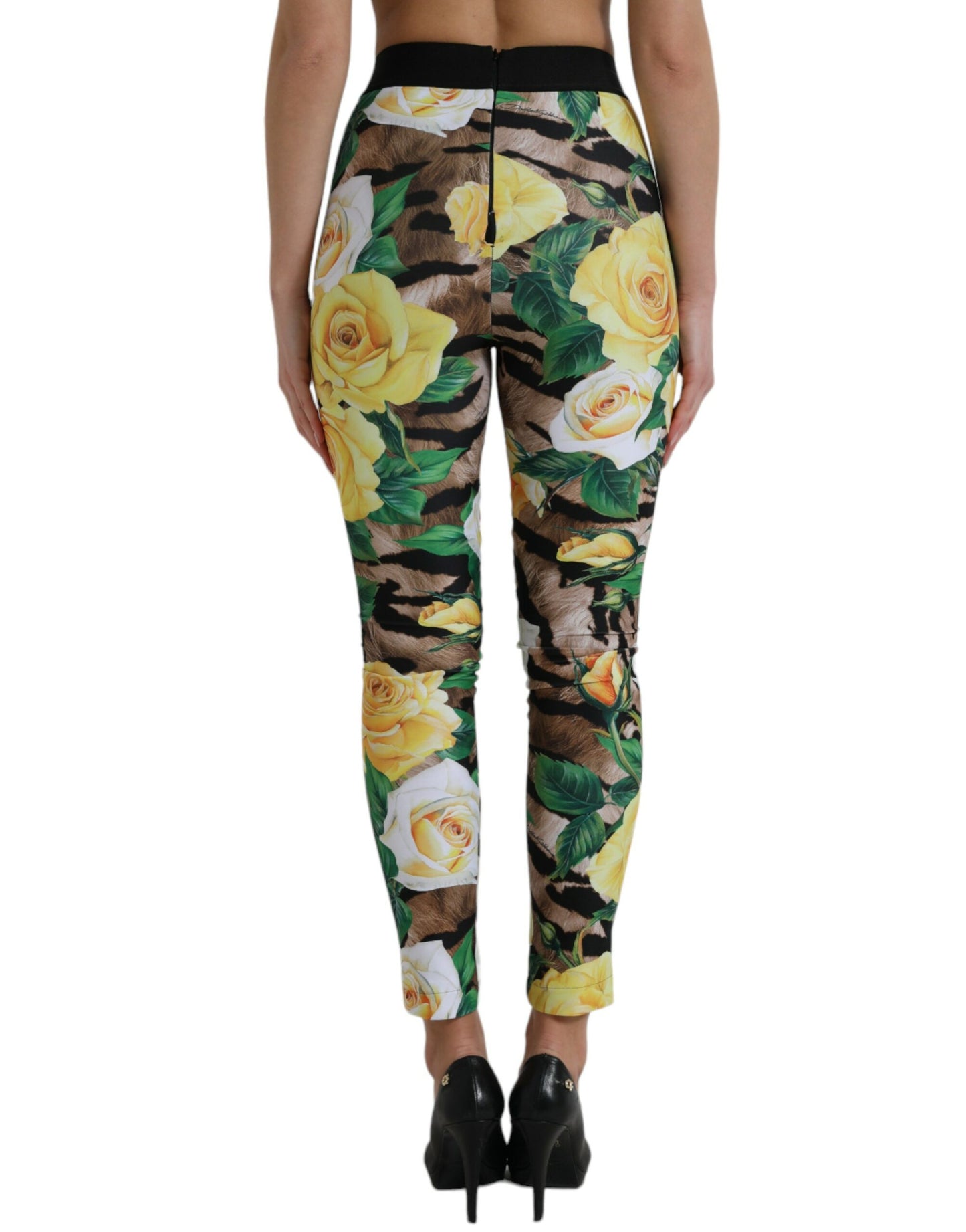 Multicolor Floral High Waist Leggings Pants