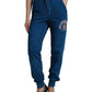 Blue Logo Cotton Jogger Sweatpants Pants