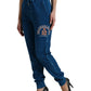 Blue Logo Cotton Jogger Sweatpants Pants