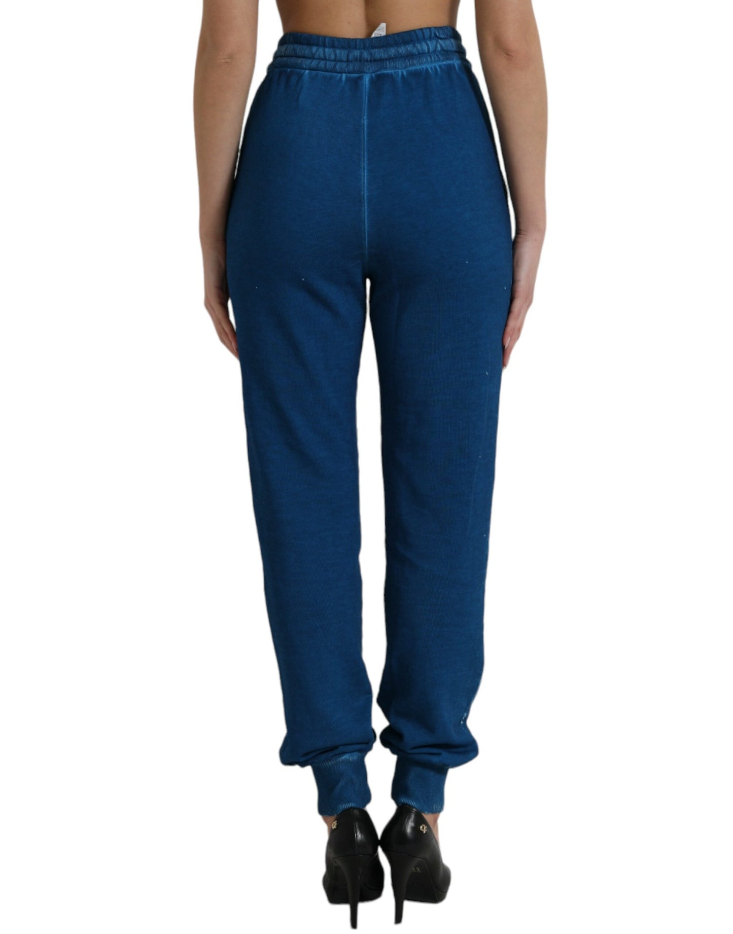 Blue Logo Cotton Jogger Sweatpants Pants