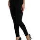 Black Cotton Stretch Denim Skinny Jeans