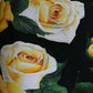 Black Floral Nylon High Waist Leggings Pants