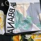 Black Floral Nylon High Waist Leggings Pants