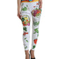 White Vegetables High Waist Leggings Pants