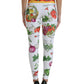 White Vegetables High Waist Leggings Pants