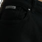 Black Gray Two Tone Denim Logo Skinny Jeans