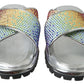 Dolce & Gabbana Sparkling Silver Slides