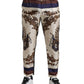 Multicolor Heraldic Skinny Men Pants