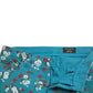 Blue Floral Print Skinny Cotton Denim Pants