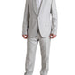 Silver Wool Silk 2 Piece Slim Fit Suit