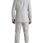 Silver Wool Silk 2 Piece Slim Fit Suit
