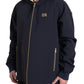 Dark Blue Hooded Wool Full Zip Men Jacket