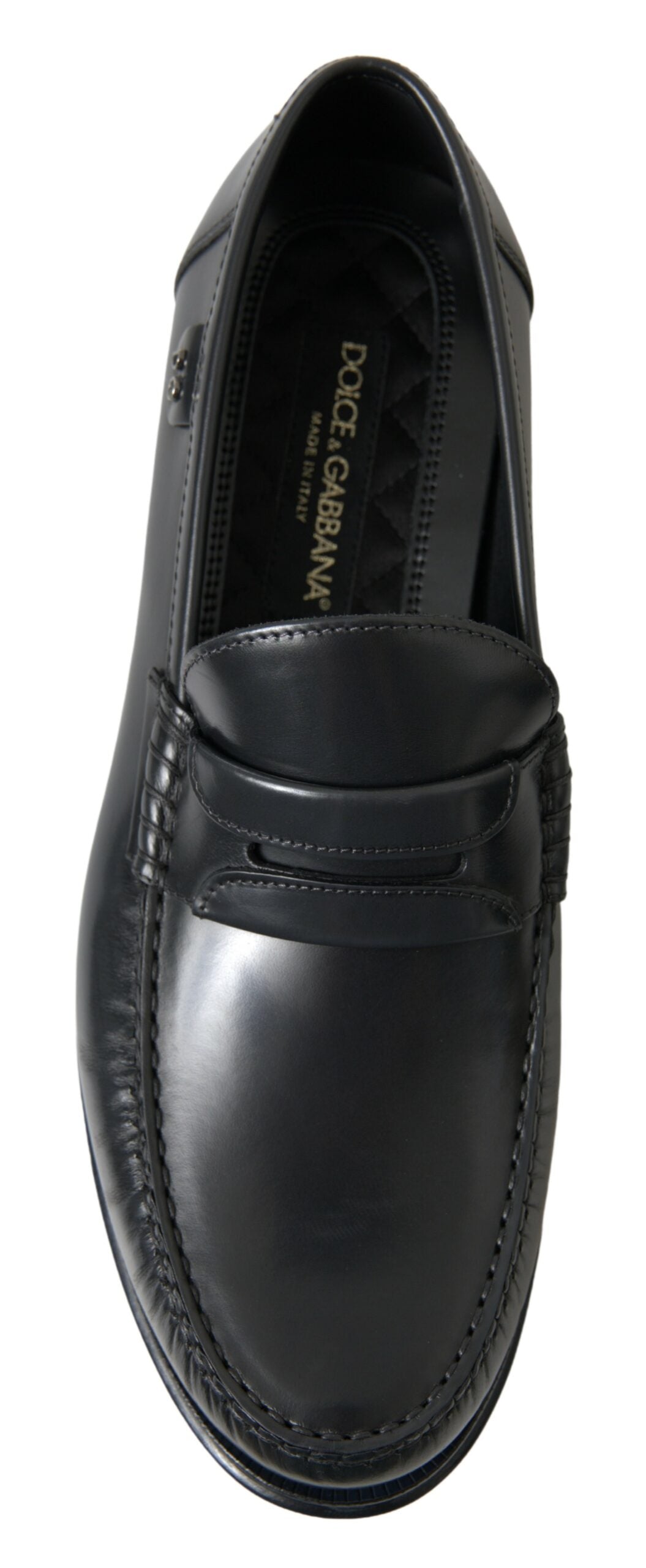 Elegant Black Leather Mens Loafers