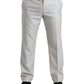 Silver Wool Silk 2 Piece Slim Fit Suit