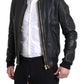Elegant Black Leather Biker Jacket