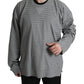 Gray Crewneck Pullover Silk Top Sweater