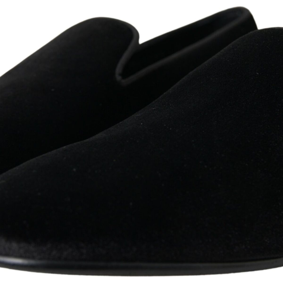 Elegant Velvet Black Loafers for Men