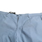 Sky Blue Cotton Folded Hem Men Bermuda Shorts