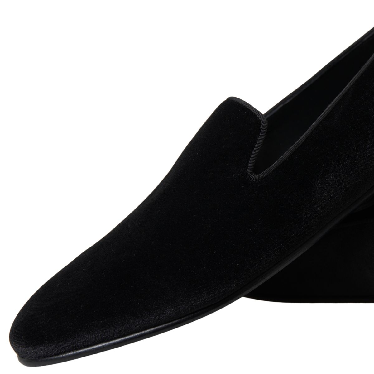 Elegant Velvet Black Loafers for Men