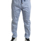 Light Blue Cotton Stretch Jogger Pants
