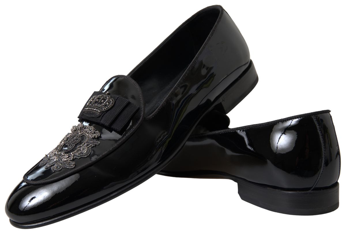 Elegant Black Patent Leather Loafers