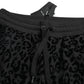 Black Leopard Cotton Slim Fit Jogger Pants