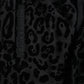 Black Leopard Cotton Slim Fit Jogger Pants