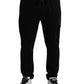 Black DG Logo Skinny Jogger Sweatpants Pants