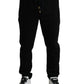 Black Cotton Skinny Jogger Sweatpants Pants
