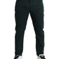 Green Cotton Stretch Skinny Men Denim Jeans