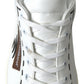 Chic White and Beige Casual Sneakers
