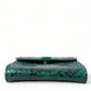 Green Exotic Leather Logo Phone Crossbody Purse Bag