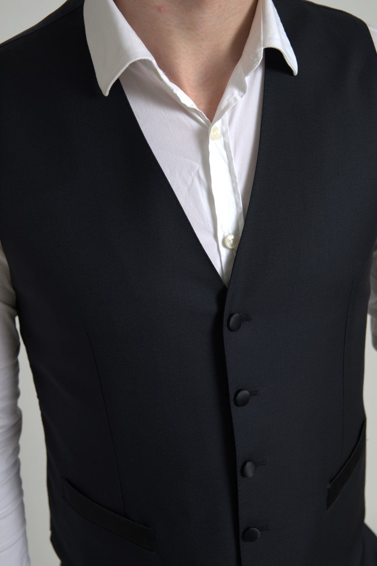 Elegant Slim Fit Black Three-Piece Suit