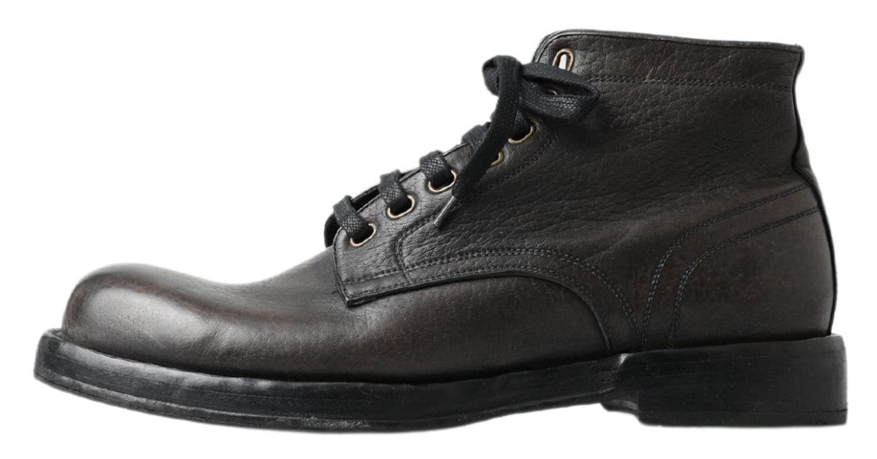 Elegant Leather Lace-Up Boots for Men