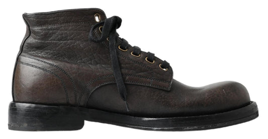 Elegant Leather Lace-Up Boots for Men