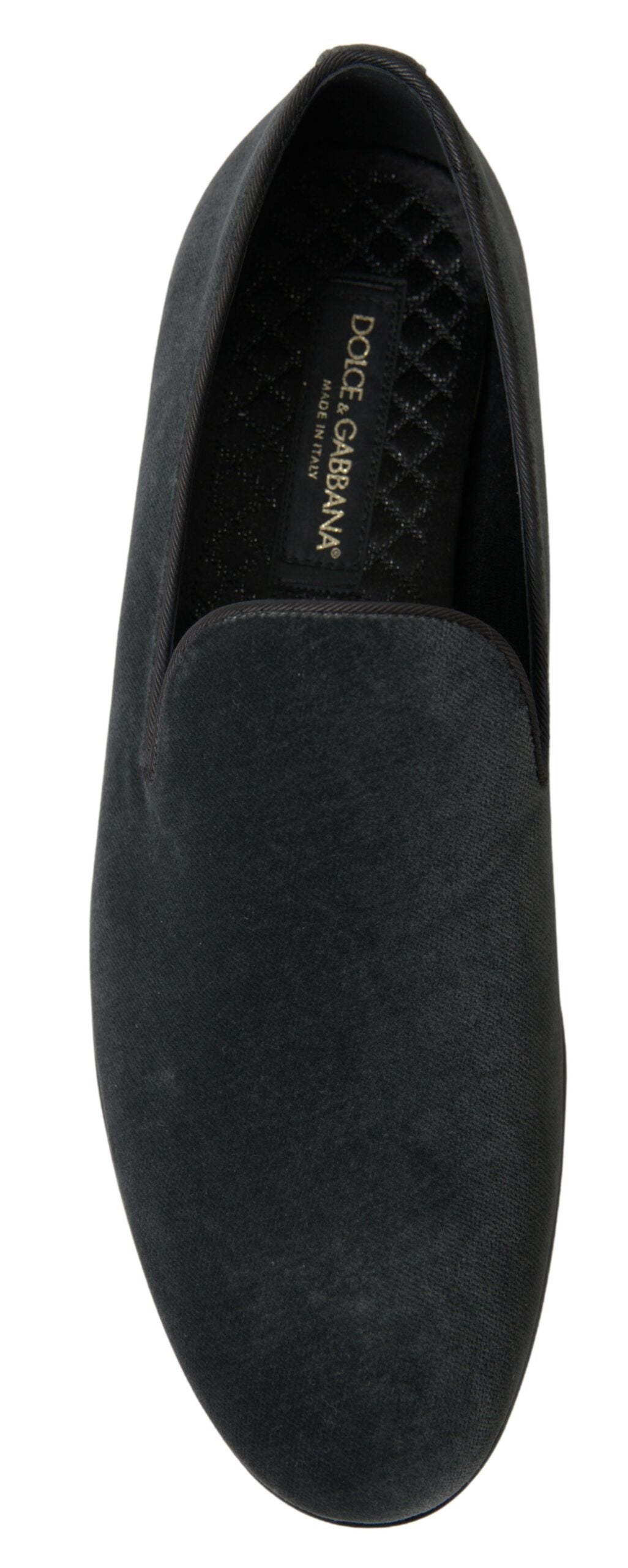 Elegant Gray Velvet Loafers for Men