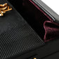 Black Iguana Leather Lock Box Shoulder Hand Luggage Bag