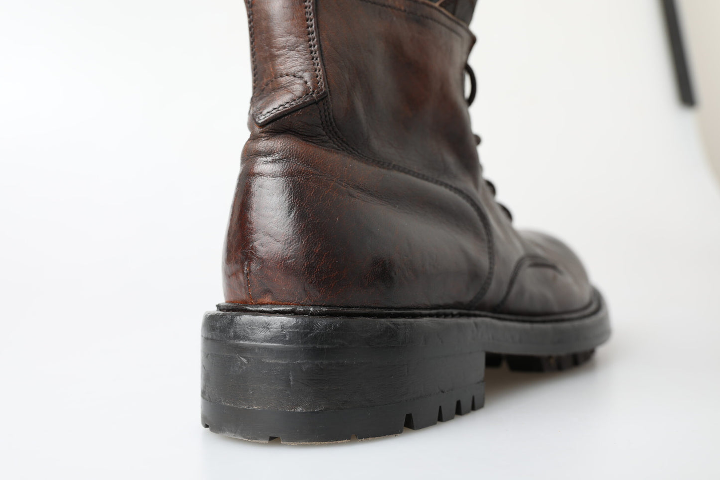 Elegant Combat Leather Boots - Refined Style